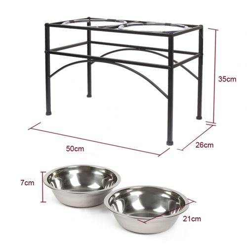  Funkeen Elevated Dog Bowls Raised Pet Feeder Cat Food & Water Diner Stand Set