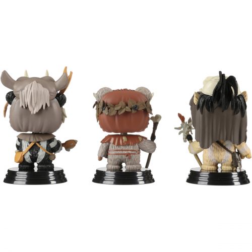 펀코 Funko POP! Movies: Star Wars - Ewok 3 Pack - Teebo, Chirpa, Logray - Walmart Exclusive