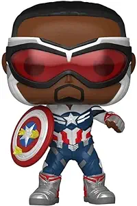 Funko Pop! Marvel: Year of The Shield - Captain America (Sam Wilson) with Shield, Amazon Exclusive