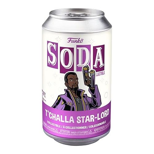 펀코 Funko Vinyl Soda: Marvel - What If…?, T'Challa Star-Lord with Chase (Styles May Vary)