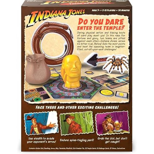 펀코 Funko Games Indiana Jones Throw Me The Idol! Family Board Game Ages 7 and Up 2-10 Players