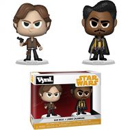 Funko Han Solo & Lando Calrissian: Solo - A Star Wars Story x Vynl. Vinyl Figure Set + 1 Official Star Wars Trading Card Bundle [31849]