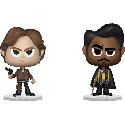 펀코 Funko Han Solo & Lando Calrissian: Solo - A Star Wars Story x Vynl. Vinyl Figure Set + 1 Official Star Wars Trading Card Bundle [31849]