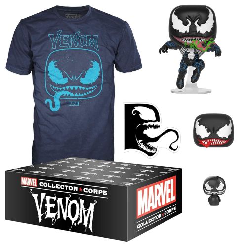 펀코 Funko Marvel Collector Corps, Subscription Box, Venom Theme, September, Large T-Shirt Size, Multicolor