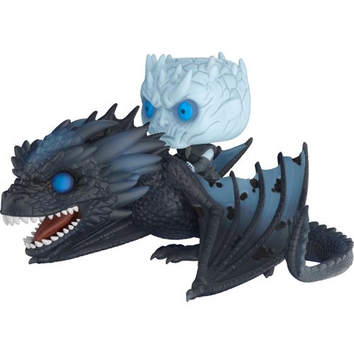 펀코 Funko Night King w/ Icy Viserion: POP! Rides x Game of Thrones Vinyl Figure + 1 Official Game of Thrones Trading Card Bundle [#058]