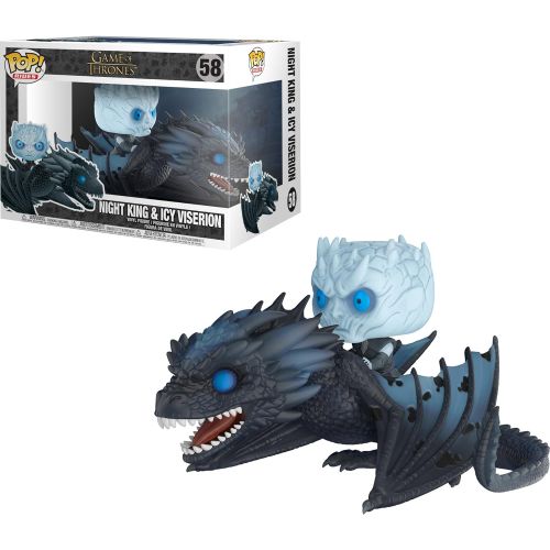 펀코 Funko Night King w/ Icy Viserion: POP! Rides x Game of Thrones Vinyl Figure + 1 Official Game of Thrones Trading Card Bundle [#058]