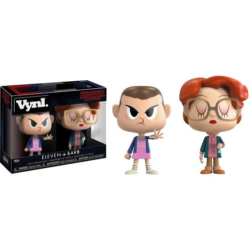 펀코 Funko Eleven & Barb Vynl. x Stranger Things Vinyl Figure Set + 1 American TV Themed Trading Card Bundle (21965)