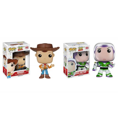 펀코 Funko POP Disney Toy Story 20th Anniversary Edition Buzz Lightyear and Woody 2 Pack Bundle