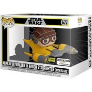 Funko Pop! Ride Super Deluxe: Star Wars Hyperspace Heroes - Anakin in Naboo Sarfighter with R2-D2, Amazon Exclusive