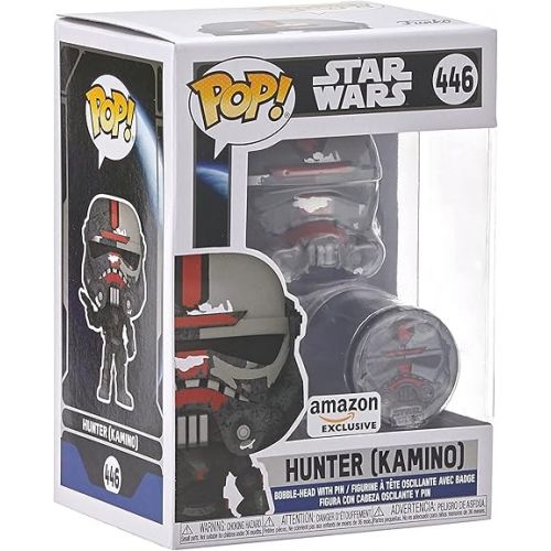 펀코 Funko Pop! Star Wars: Across The Galaxy - Hunter with Pin, Amazon Exclusive