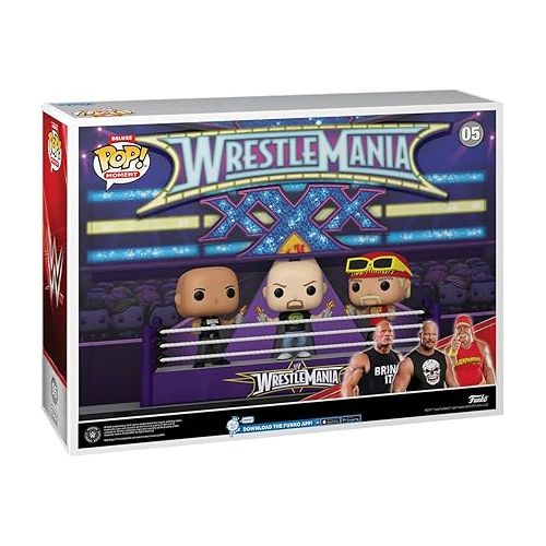 펀코 Funko Pop! Moments Deluxe: WWE - Wrestlemania 30 - Opening Toast, The Rock, Stone Cold Steve Austing, Hulk Hogan