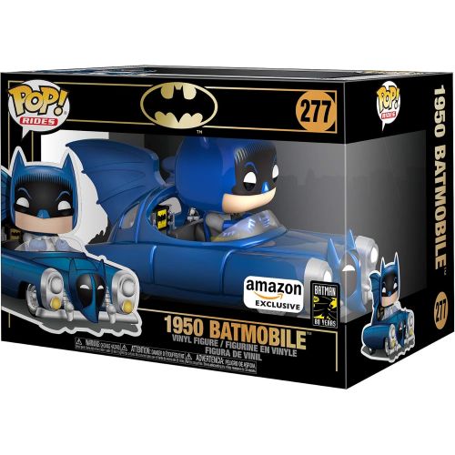 펀코 [아마존베스트]Funko Pop! Rides: Batman 80th - Blue Metallic 1950 Batmobile, Amazon Exclusive