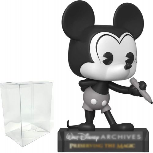 펀코 Funko Pop Bundle 1 Disney: Archives Plane Crazy Mickey Vinyl Figure with PET Plastic Box Protecter