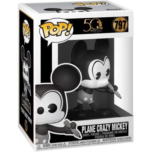 펀코 Funko Pop Bundle 1 Disney: Archives Plane Crazy Mickey Vinyl Figure with PET Plastic Box Protecter