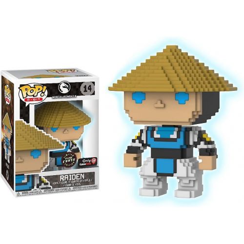 펀코 FunKo Funko Raiden (GameStop Exclusive Chase) POP! 8-bit x Mortal Kombat Vinyl Figure + 1 Video Games Themed Trading Card Bundle [#014]