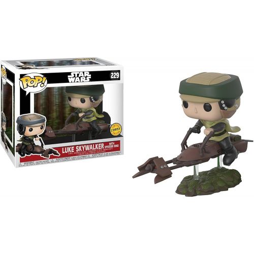 펀코 FunKo Funko Luke Skywalker w Speeder Bike (Chase Edition) POP! x Star Wars - Return of The Jedi Vinyl Figure + 1 Official Star Wars Trading Card Bundle [#229]