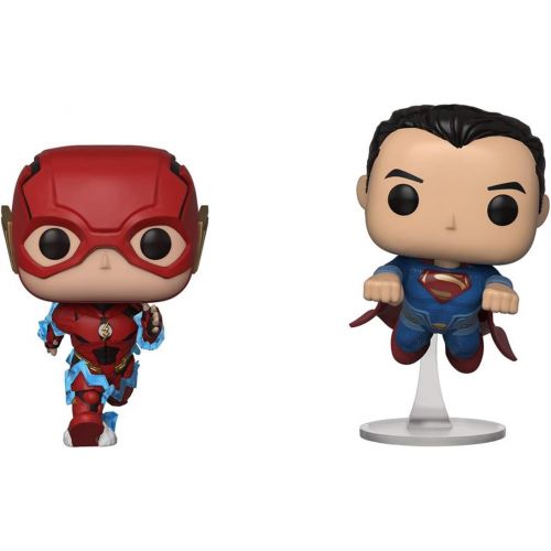 펀코 FunKo Funko The Flash & Superman (2018 Fall Con Exclusive): Justice League x POP! Heroes Vinyl Figure + 1 Official DC Trading Card Bundle [34421]