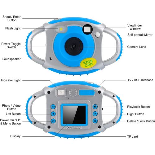  [아마존핫딜][아마존 핫딜] Funkprofi Kids Camera, Kids Digital Video Camera 5MP 1080P HD Recorder Camcorder with 32GB TF Memory Card, 1.77 Inch Screen, Funny Photo Frame, Ideal Kids Toys for Boys and Girls