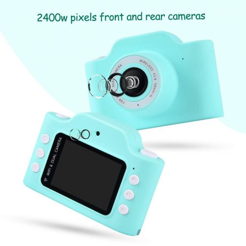  [아마존핫딜][아마존 핫딜] Funkprofi Kids Camera with WiFi, 24 Megapixel HD Kids Digital Camera, Shockproof Video Camcorder with 32GB TF Card and Soft Dinosaur Silicone Cover, 2 Inch IPS Screen, Gift for 4-8