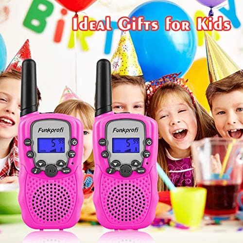  [아마존베스트]Funkprofi Walkie Talkies for Kids, Long Range 22 Channels HD Sound Two Way Radios with Belt Clip and Flashlight, Birthday Toy Gift for Boys & Girls Age 3-12 Years Old, Suitable for