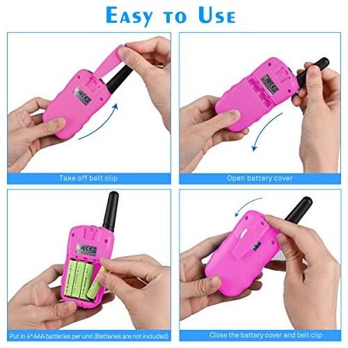  [아마존베스트]Funkprofi Walkie Talkies for Kids, Long Range 22 Channels HD Sound Two Way Radios with Belt Clip and Flashlight, Birthday Toy Gift for Boys & Girls Age 3-12 Years Old, Suitable for