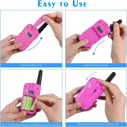  [아마존베스트]Funkprofi Walkie Talkies for Kids, Long Range 22 Channels HD Sound Two Way Radios with Belt Clip and Flashlight, Birthday Toy Gift for Boys & Girls Age 3-12 Years Old, Suitable for