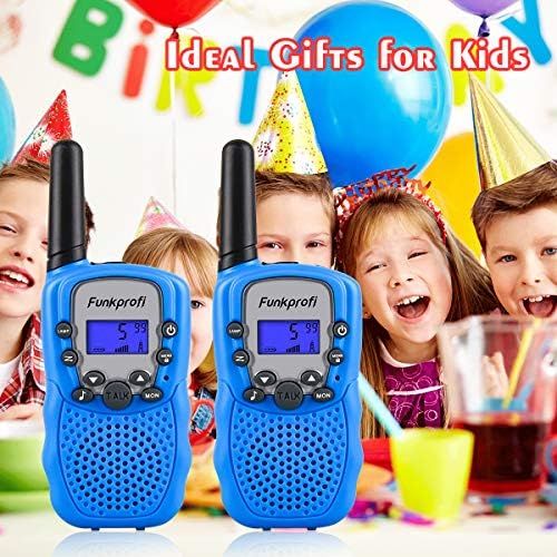  [아마존베스트]Funkprofi Walkie Talkies for Kids, 3 KMs Long Range 22 Channels Rechargeble Two Way Radios for Boys and Girls, Walky Talky for Age 3-12 Years Old Kids, Outside Play Toys for Hiking