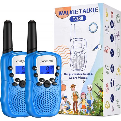  [아마존베스트]Funkprofi Walkie Talkies for Kids, 3 KMs Long Range 22 Channels Rechargeble Two Way Radios for Boys and Girls, Walky Talky for Age 3-12 Years Old Kids, Outside Play Toys for Hiking