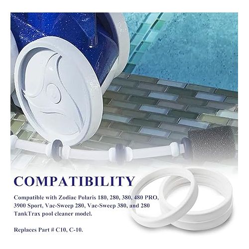  Funmit Pool Cleaner All Purpose Tire Replacement Part Compatible with Polaris 280 360 180 380 C10 C-10 Pack of 3