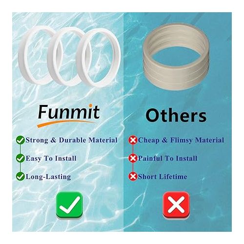  Funmit Pool Cleaner All Purpose Tire Replacement Part Compatible with Polaris 280 360 180 380 C10 C-10 Pack of 3