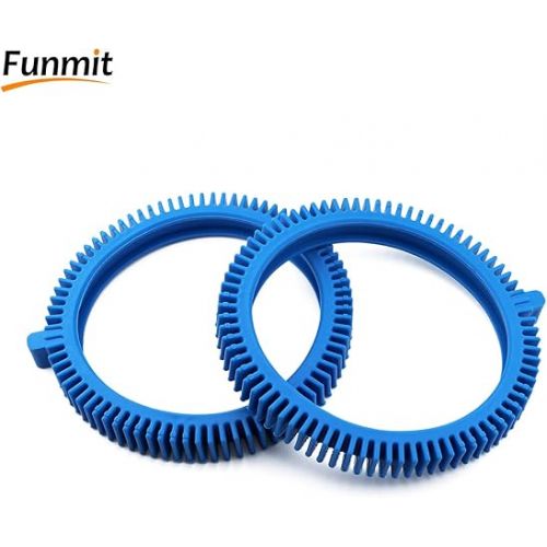  896584000-143 Blue Front Tire Kit with Super Hump Replacement for Haywood Poolvergnuegen Select Pool Cleaners and Perfectly Compatible with Hayward Phoenix Cleaners (2 Pack)