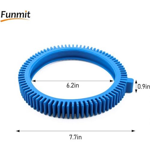  896584000-143 Blue Front Tire Kit with Super Hump Replacement for Haywood Poolvergnuegen Select Pool Cleaners and Perfectly Compatible with Hayward Phoenix Cleaners (2 Pack)