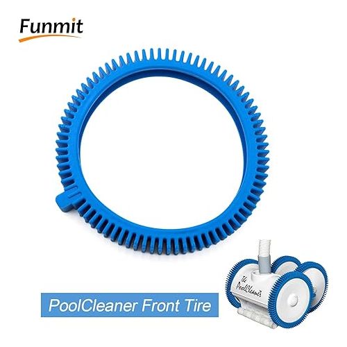  896584000-143 Blue Front Tire Kit with Super Hump Replacement for Haywood Poolvergnuegen Select Pool Cleaners and Perfectly Compatible with Hayward Phoenix Cleaners (2 Pack)