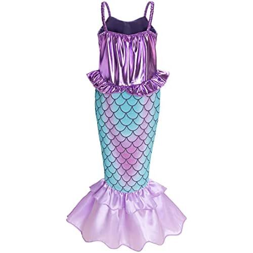  Funna Girls Mermaid Costume Princess Dress Up with Accessories