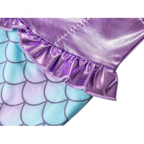  Funna Girls Mermaid Costume Princess Dress Up with Accessories