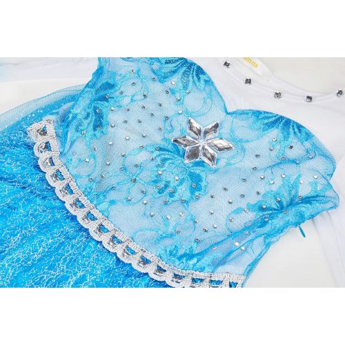  Funna Costume for Girls Princess Dress Up Costume Cosplay Fancy Party with Accessories