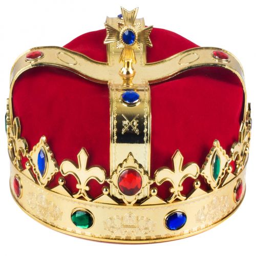  Funny+Party+Hats Royal Jeweled Kings Crown - Costume Accessory