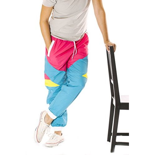  할로윈 용품Funny Guy Mugs 80s & 90s Retro Neon Windbreaker Pants - Convertible Shorts Or Pants