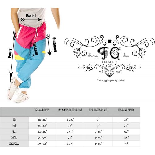  할로윈 용품Funny Guy Mugs 80s & 90s Retro Neon Windbreaker Pants - Convertible Shorts Or Pants