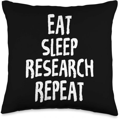  Funny Science shirts for proud nerds, Science teac Science shirts Eat Sleep Research Tees School Men Women Kids Throw Pillow, 16x16, Multicolor