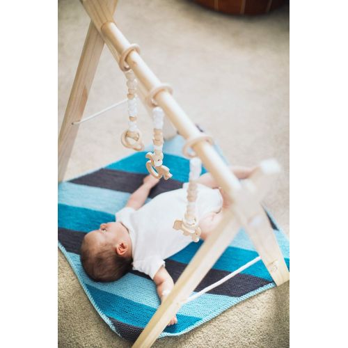  Funny Supply funny supply Wood Play Gym with 3 Gym Toys Foldable Baby Play Gym Frame Activity Center Hanging Bar Newborn Gift