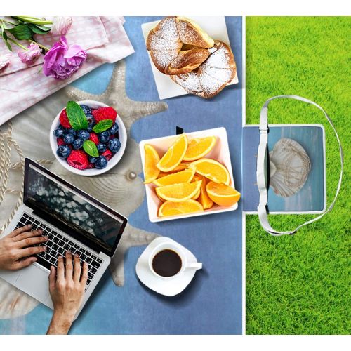  FunnyCustom Picnic Blanket Outer Space and Planets Set Outdoor Blanket Portable Moisture Proof Picnic Mat for Beach Camping