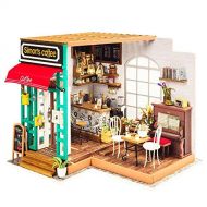 Funpromotions Robotime DG109 DIY Doll House Miniature Simons Cafe Wooden Dollhouse Toy Decor Craft Gift