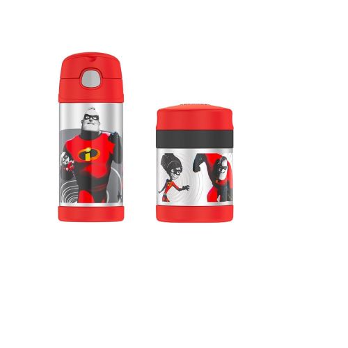  Thermos Incredibles 12 oz Funtainer Bottle and 10 oz Food Jar Set - Red