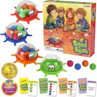 Funwares Colorful Squid Squish: Dynamic Floor Game for Kids, Boosts Kids' Learning and Coordination, Counting and Number Game, Active Play, and Quick Thinking, 2-4 Players, Ages 4-8.