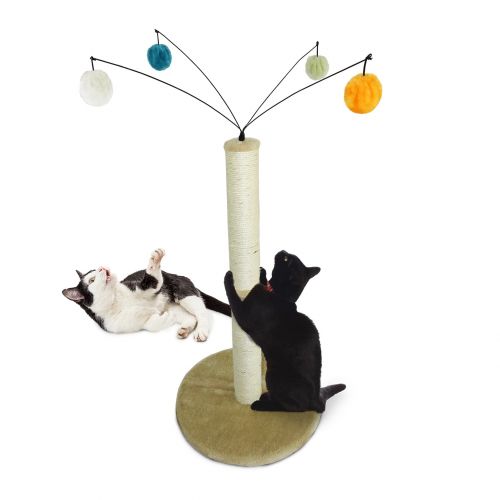  FurHaven Pet Cat Furniture | Tiger Tough Fuzzball Cat Scratcher Post, Brown