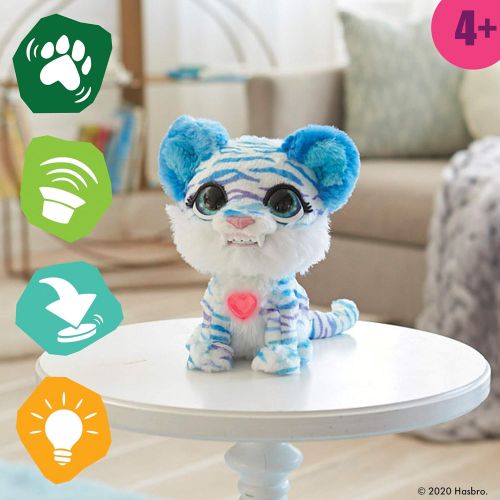  [아마존베스트]FurReal friends furReal North The Sabertooth Kitty Interactive Plush Pet Toy, 35+ Sound & Motion Combinations, Ages 4 and Up