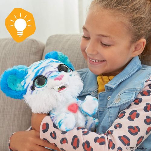  [아마존베스트]FurReal friends furReal North The Sabertooth Kitty Interactive Plush Pet Toy, 35+ Sound & Motion Combinations, Ages 4 and Up