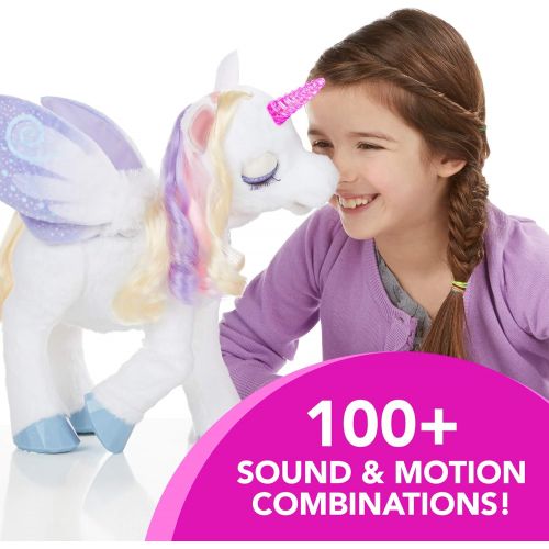  FurReal furReal StarLily, My Magical Unicorn Interactive Plush Pet Toy, Light-up Horn, Ages 4 and Up(Amazon Exclusive)