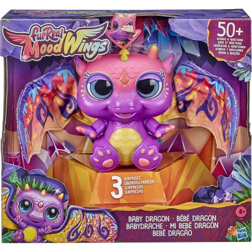  [아마존베스트]FurReal friends furReal Moodwings Baby Dragon Interactive Pet Toy, 50+ Sounds & Reactions, Ages 4 and Up